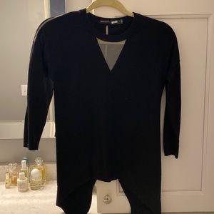 Karen Millen Black sweater with asymmetric back and silver detailing